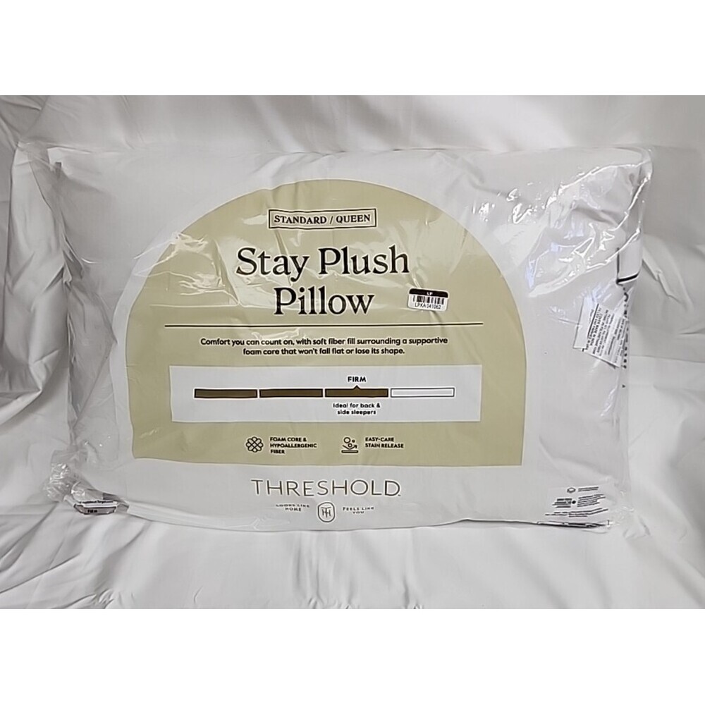 Firm Stay Plush Bed Pillow  (20in X 28in) Standard/Queen-Threshold